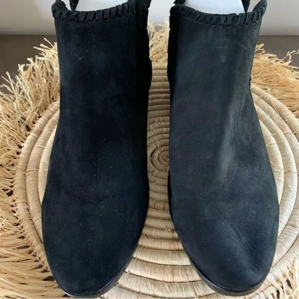 JACK ROGERS Women’s Layla Black Suede Heeled Ankle‎ Boots Size 11